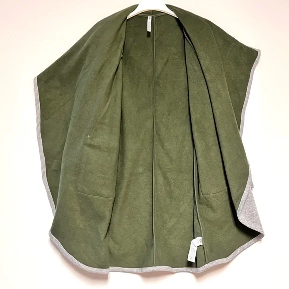 Fabletics Moscow Coat Womens SZ Medium Soft Cozy Terry Fleece Gray Midi Coatigan - Picture 8 of 14